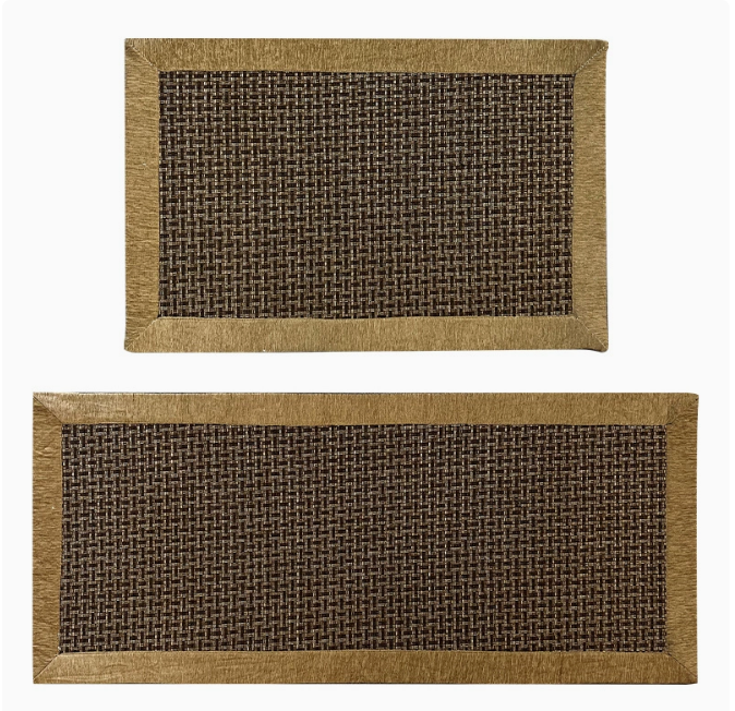 2-Piece Stylish Kitchen Mats Set: Anti-Slip & Water-Resistant