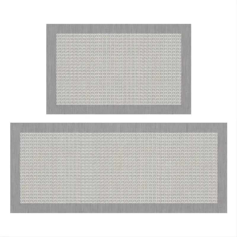 2-Piece Stylish Kitchen Mats Set: Anti-Slip & Water-Resistant